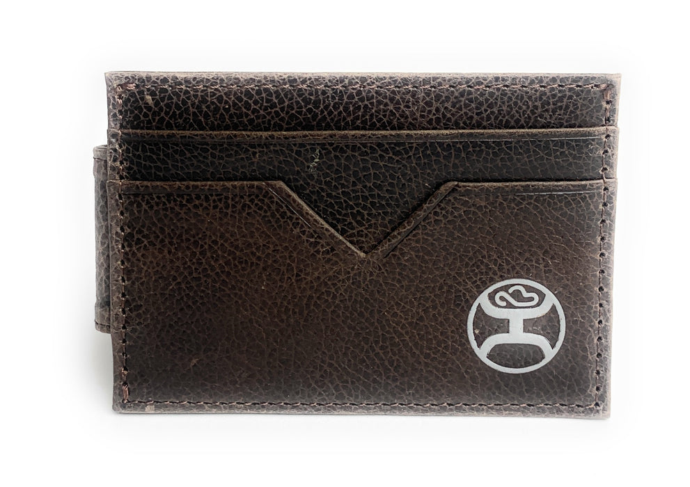 ROUGHY SIGNATURE RODEO CARD WALLET CHOCOLATE & STITCHING