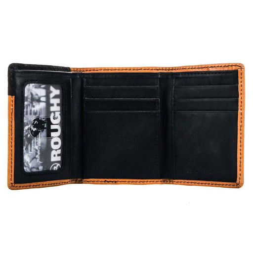 Hooey "Ryder" Roughy Western Trifold Wallet Tan/Red - RTF003-TNRD