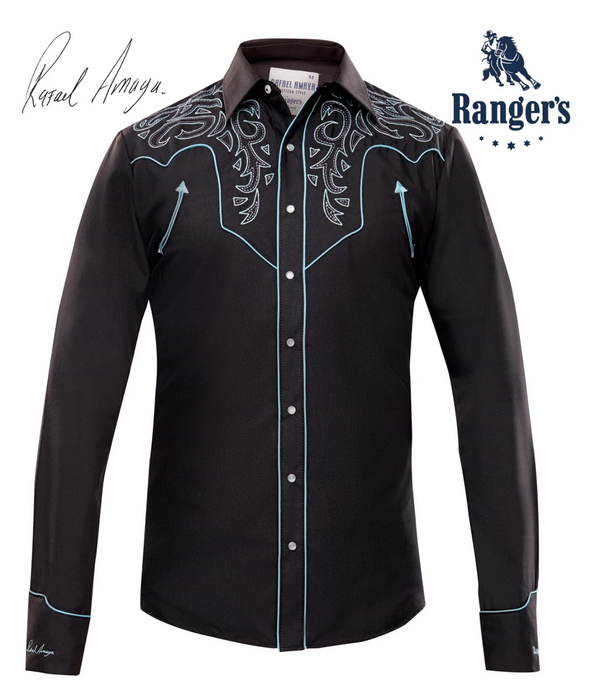 Camisa Rafael Amaya Western Style En Negro - 082CA01