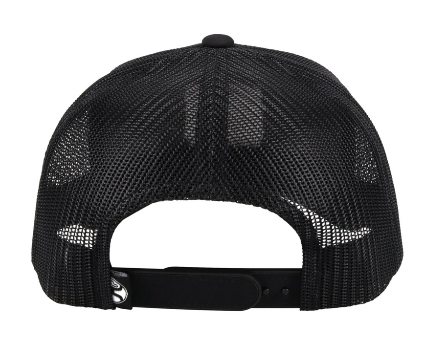 Hooey Bronx Black Snapback Trucker Hat - 2103T-BK W/ White & Black Patch