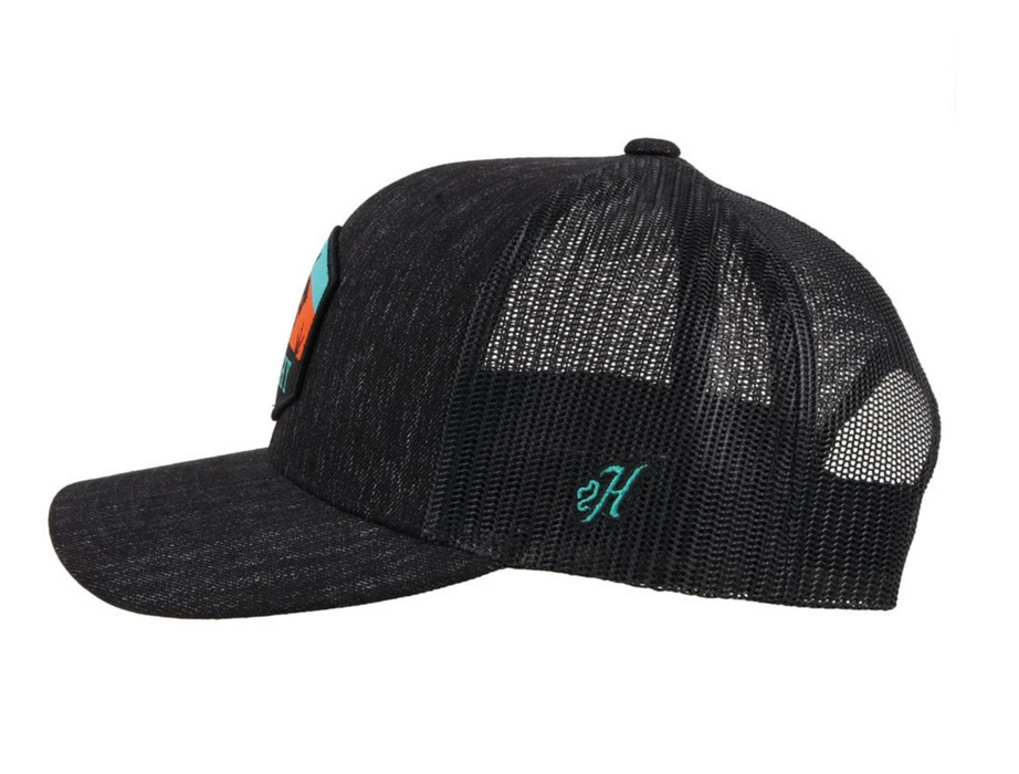 Hooey "PUNCHY" Black/Black Snapback Trucker Hat - 5027T-BK Punchy Patch Logo
