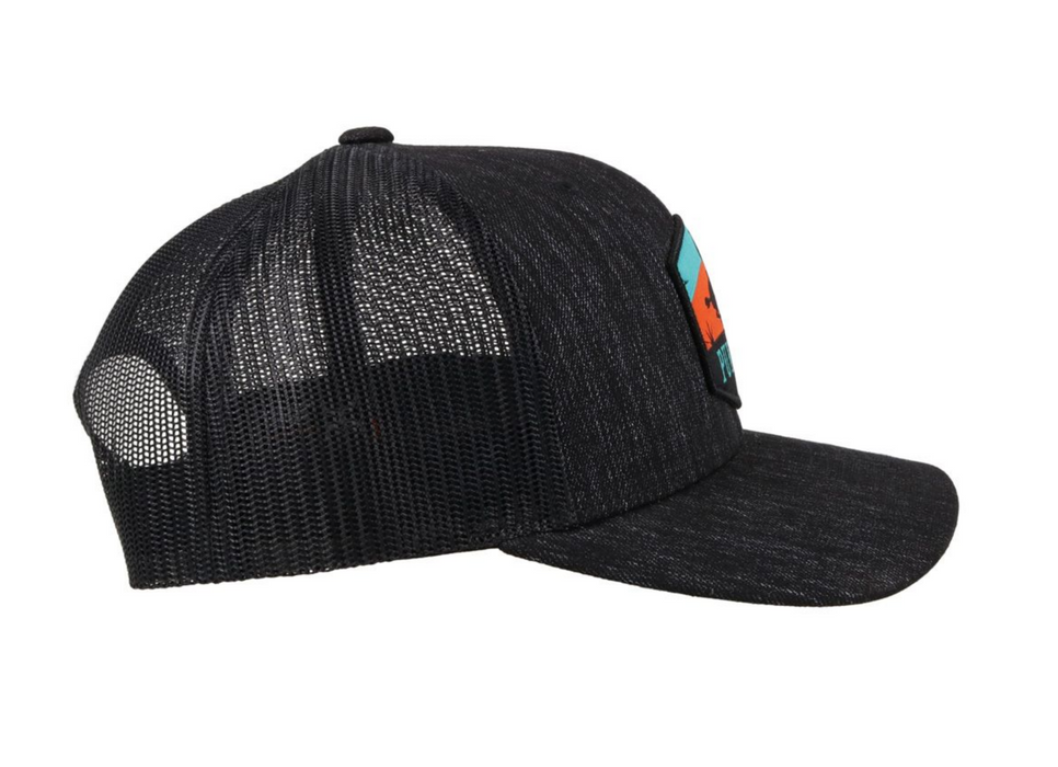 Hooey "PUNCHY" Black/Black Snapback Trucker Hat - 5027T-BK Punchy Patch Logo
