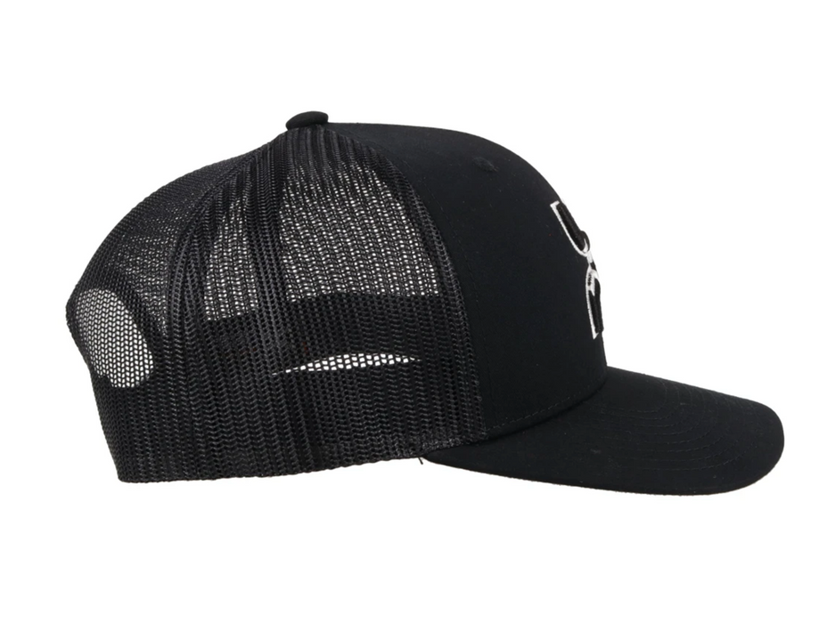 Hooey "Texican" Black Snapback Trucker Hat With Texas Flag - 2120T-BK
