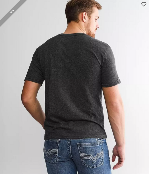 Hooey Men's ROUGHY 2.0 Charcoal Crew Neck W/ Grey / Maroon Logo RT1506CH
