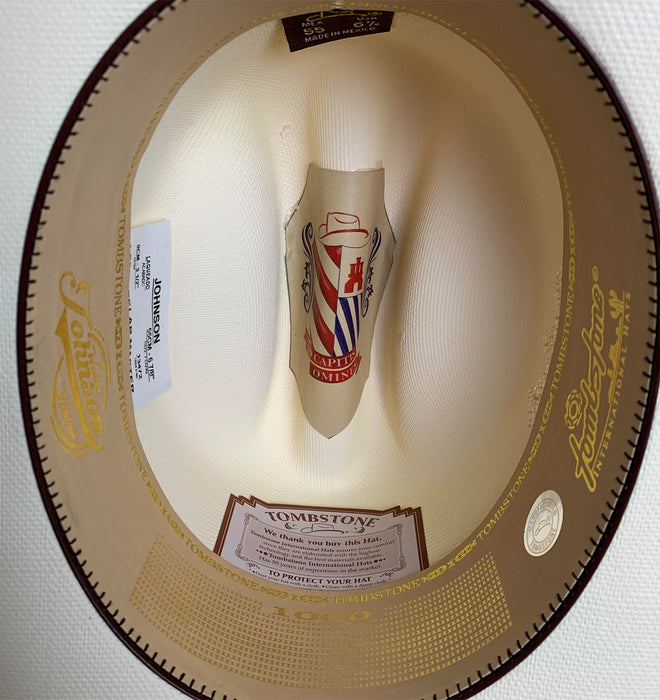 Tombstone 1000X Johnson Copa Alta (Sombrero Estilo El Fantasma)