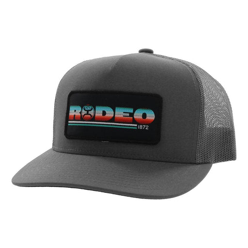 HOOEY Men's Grey Trucker Cap "Rodeo" W/ Serape Print - 2253T-GY