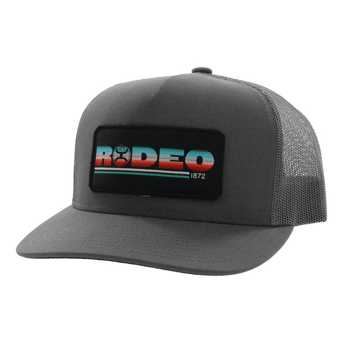 HOOEY Men's Grey Trucker Cap "Rodeo" W/ Serape Print - 2253T-GY