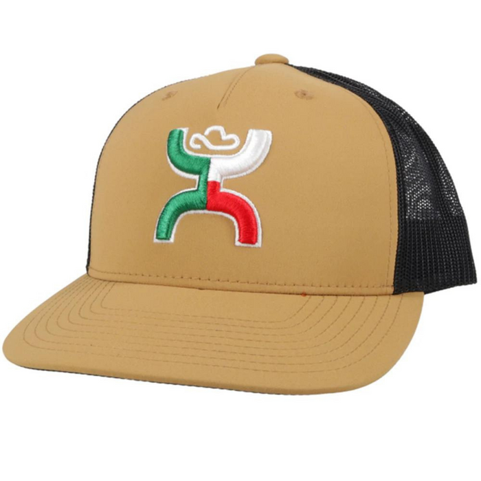 HOOEY Men's Trucker Cap - 2118T-TNBK Tan & Black "Boquillas" Mexico
