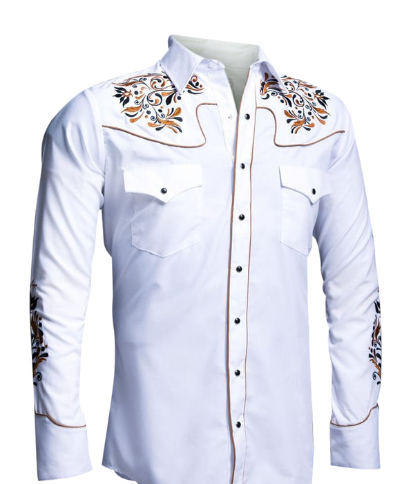 Rafael Amaya Western Style Long Sleeve Cowboy Shirt - 083CA01