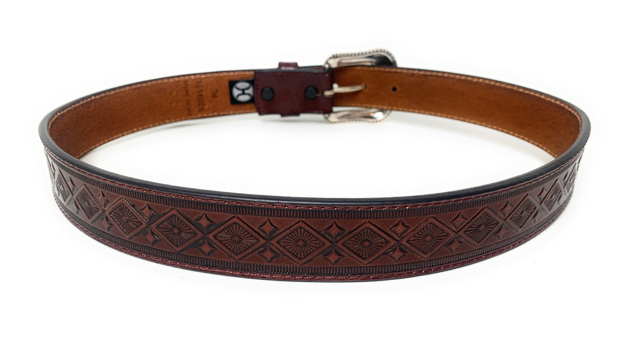 Hooey Men's Diamond Tooled Western Belt - 1914BE6