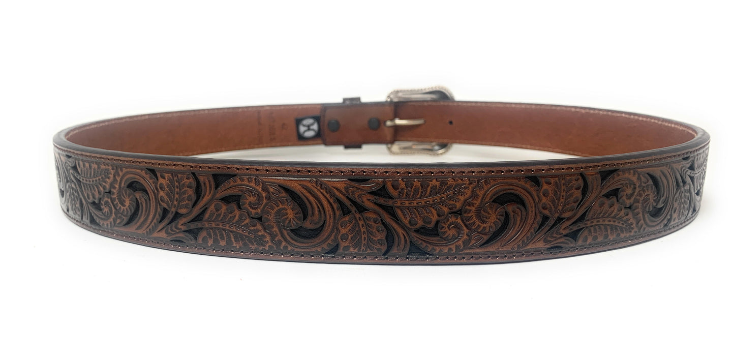 Hooey Men's Dark Chocolate Western Belt - 1873BE5