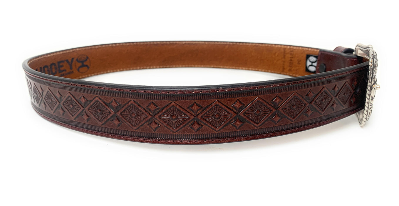 Hooey Men's Diamond Tooled Western Belt - 1914BE6