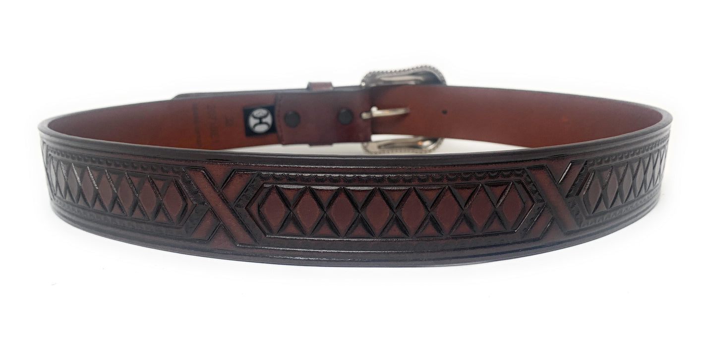 Hooey Men's Roughy Chocolate Diamonds Western Belt - 2071BE1