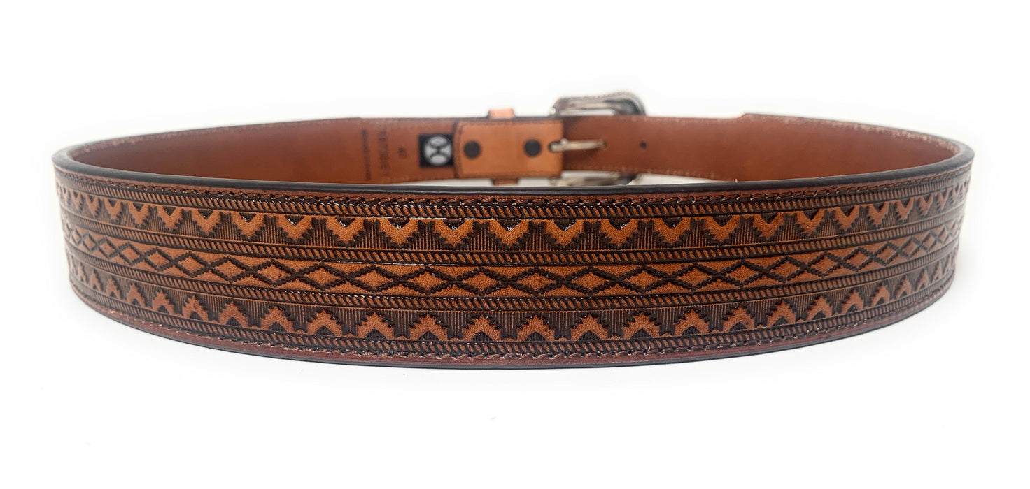 Hooey Geometric Tooled Western Belt - 1873BE1