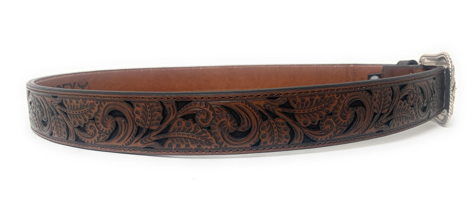 Hooey Men's Dark Chocolate Western Belt - 1873BE5