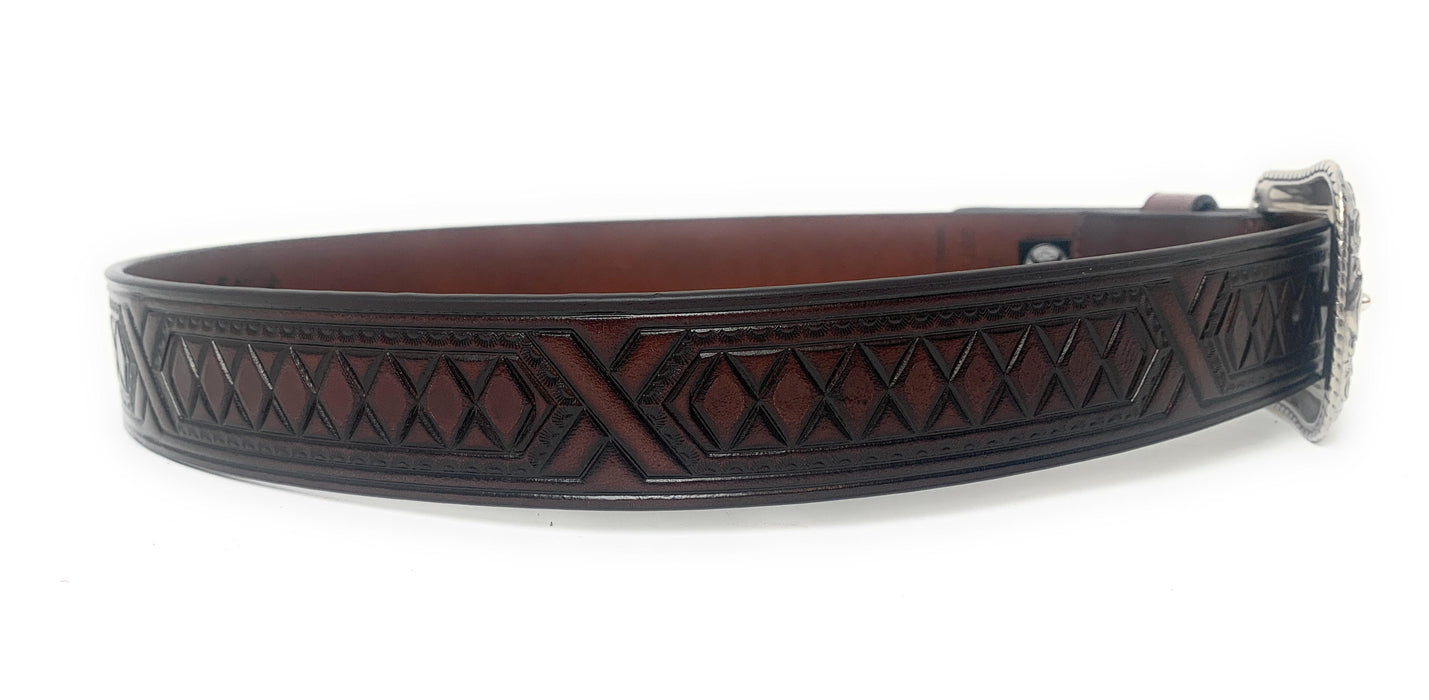 Hooey Men's Roughy Chocolate Diamonds Western Belt - 2071BE1