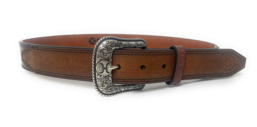 Hooey Men's Floral Tooling Western Belt - 2080BE3