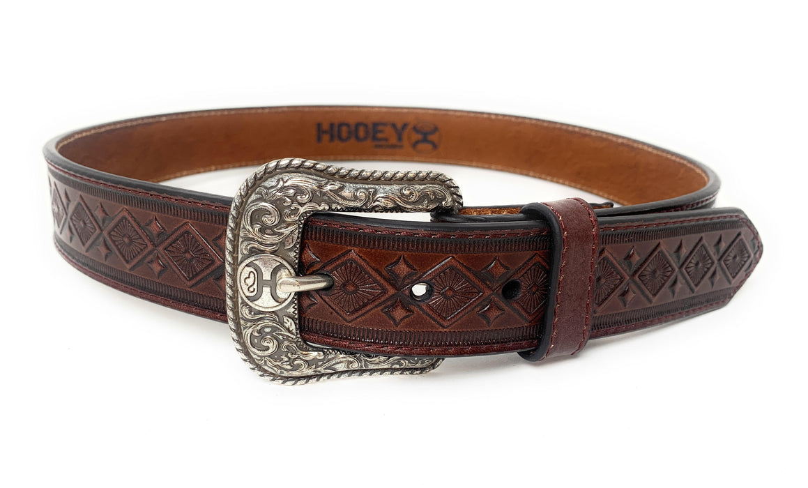 Hooey Men's Diamond Tooled Western Belt - 1914BE6