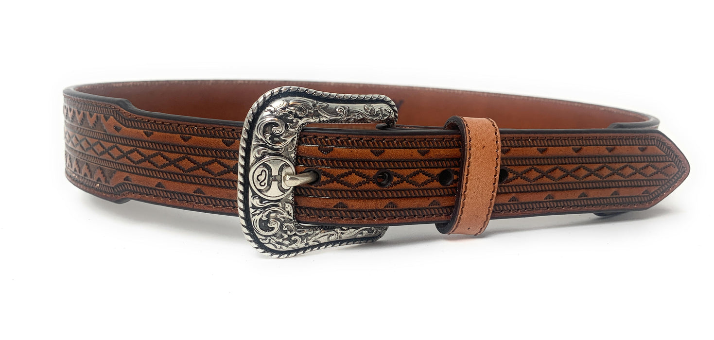 Hooey Geometric Tooled Western Belt - 1873BE1