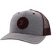 Hooey "Blush" Grey/Burgundy  Snapback Trucker Hat With Grey Logo - 2205T-GYBU