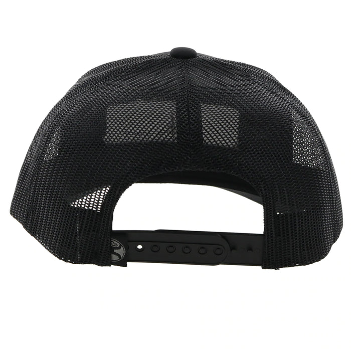 Hooey Horizon Black W/Black and Grey Patch Snapback Hat - 2235T-BK