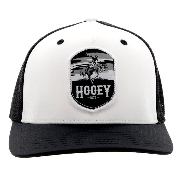 Hooey "Cheyenne" Black/White Flexfit Hat - 2244WHBK