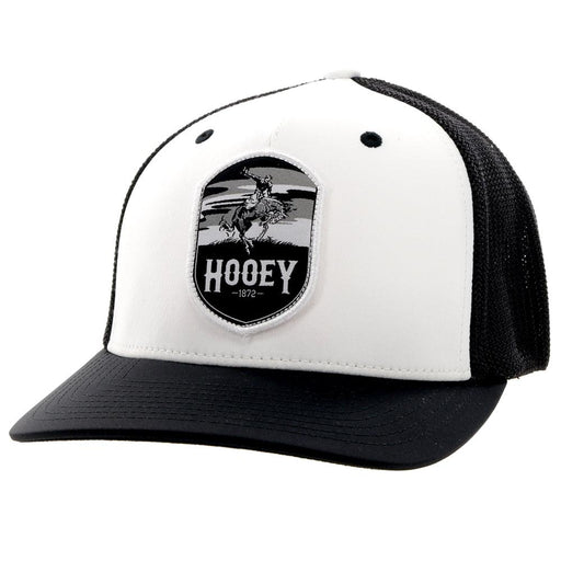 Hooey "Cheyenne" Black/White Flexfit Hat - 2244WHBK