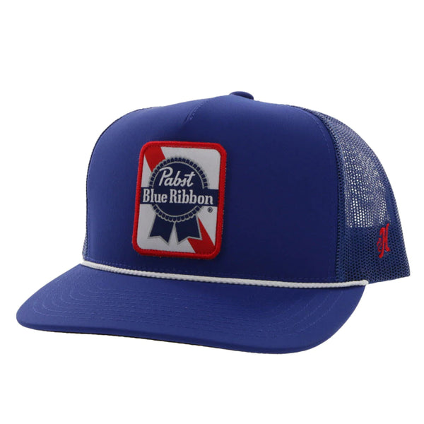 Hooey Pabst Blue Ribbon 5-Panel Trucker Hat with Patch - 2274T-BL