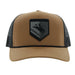 Hooey "TIBBS" ROUGHY TAN/BLACK Snapback Trucker Hat With Patch- 4038T-TNBK