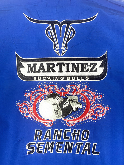 Rancho Semental Camisa Martinez Ranch En Azul Manga Larga