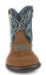Infant/Toddler Brown & Baby Blue Round Toe Western Boots