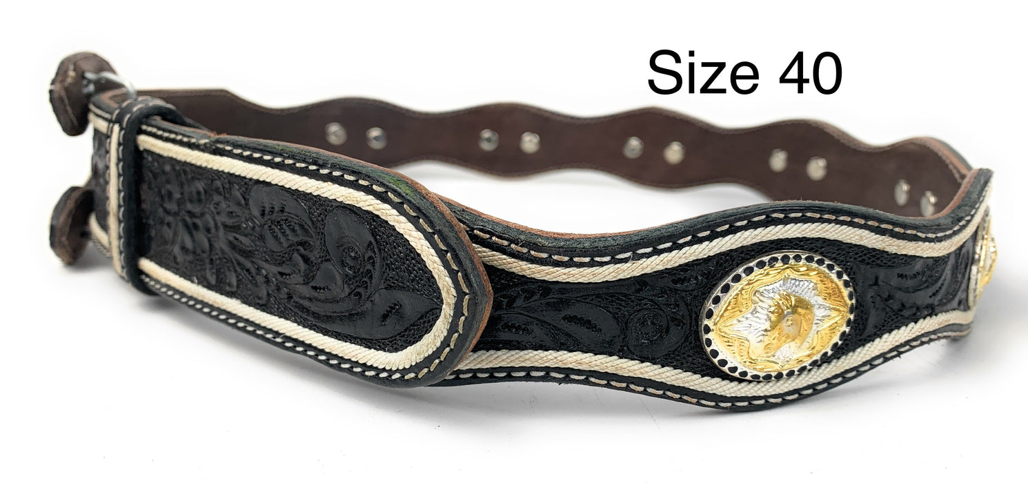 Cinturón Vaquero Texano Para Hombre Artesanal Talla 40 y 42 Color Negro