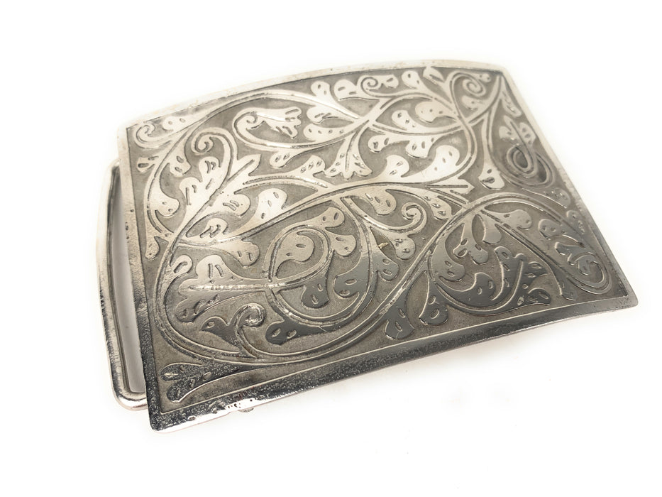 Charro Flowered Western Belt Buckle - (Hebilla Charra Floreada)