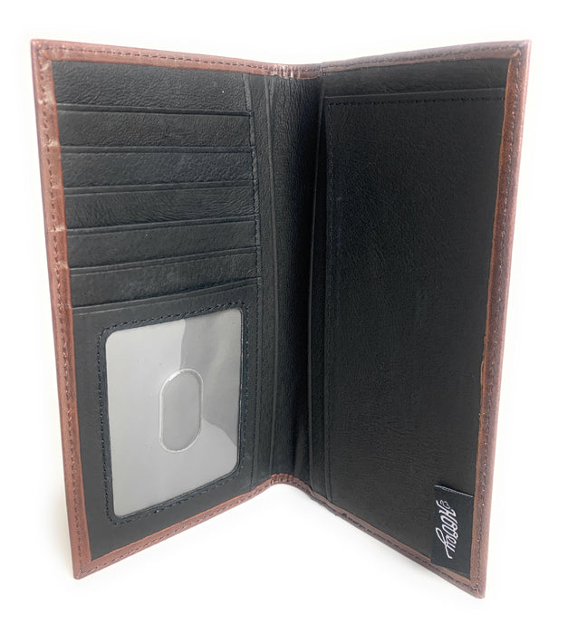 Hooey Signature Rodeo Wallet Brown W/ Tooling - 2095566W7