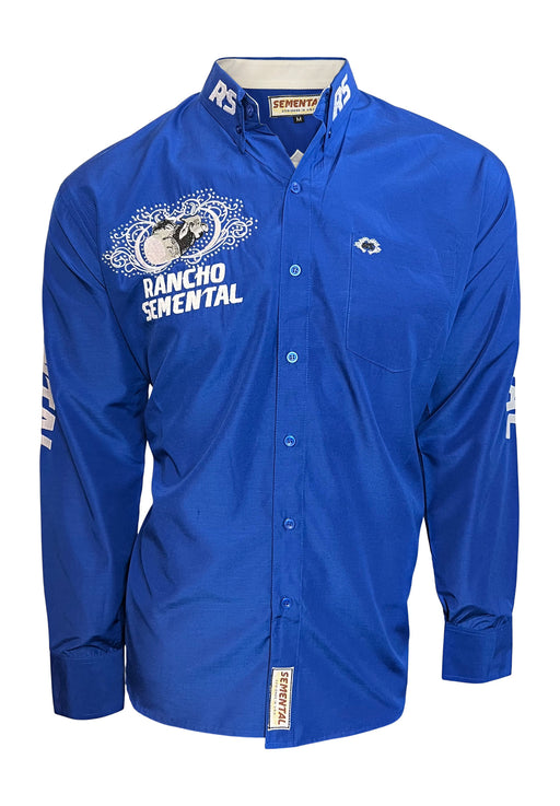 Rancho Semental Men's Blue Long Sleeve Shirt - RSS32