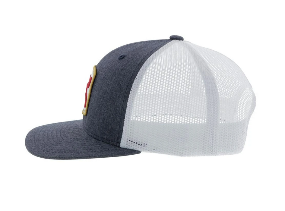 Hooey "Zenith" 6-Panel Trucker Hat Grey/White  2024T-GYWH