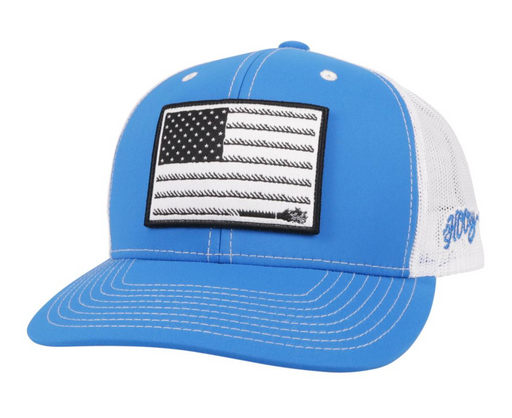 Hooey Liberty Roper Blue/White Snapback Trucker Hat - 2110T-BLWH