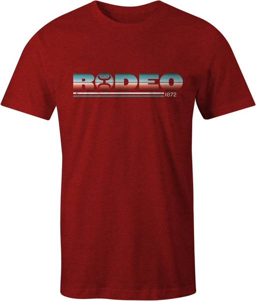 Hooey Men's "Rodeo" Serape Pattern Logo Red Crew Neck T-Shirt HT1511RD
