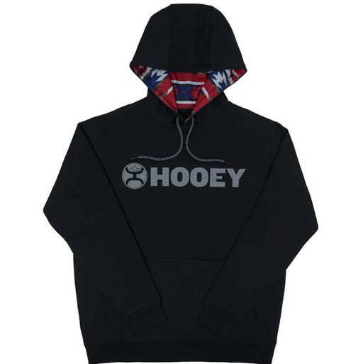 Hooey Men's Lock-Up Black Hoodie -HH1177BK