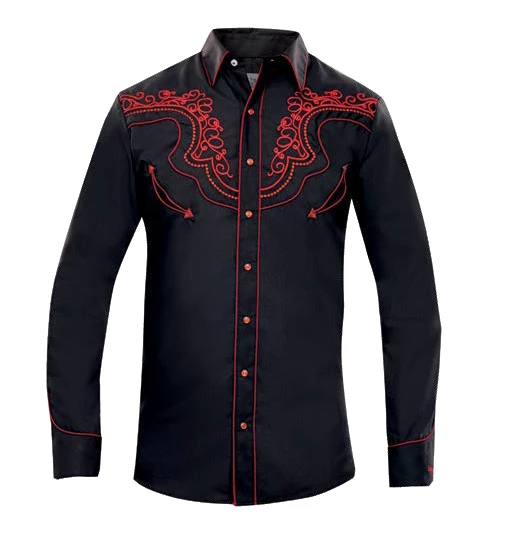 Camisa vaquera hombre negra sale