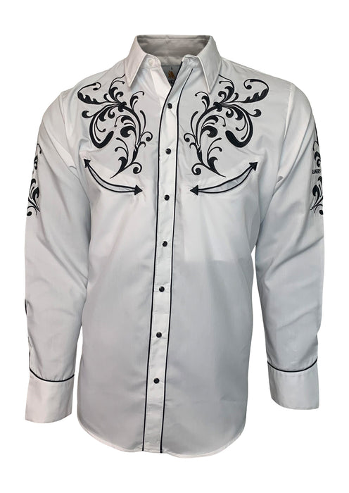 Camisa Ranger's Western Style Estilo "El Llanero" En Blanco - 103CA01