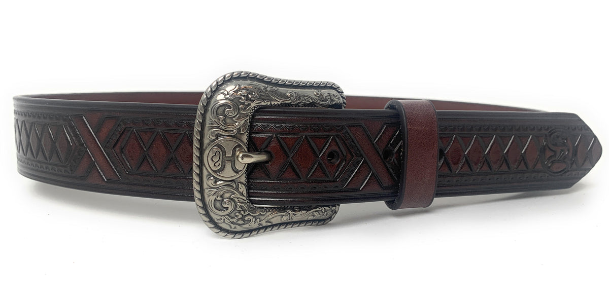 Choc Braided Leather Belt Chocolate - Calibre Menswear